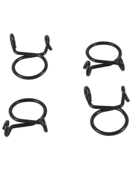 Kit 4 colliers de serrage durite FUEL STAR 12mm Noir