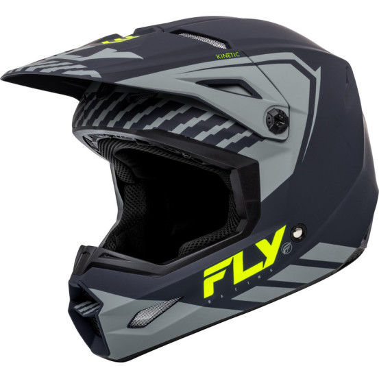 Casque cross enfant Fly Racing 2024 Kinetic Menace - Gris Mat