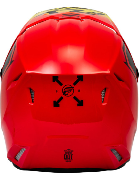 Casque cross enfant Fly Racing 2024 Kinetic Menace - Rouge Noir