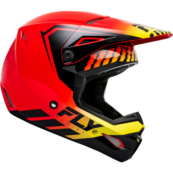 Casque cross enfant Fly Racing 2024 Kinetic Menace - Rouge Noir