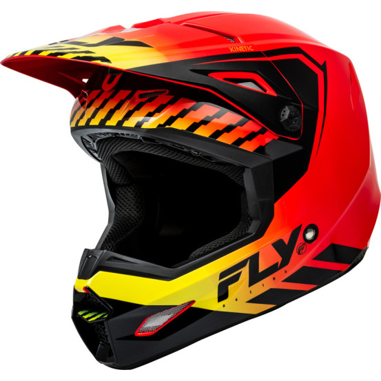 Casque cross Fly Racing 2024 Kinetic Menace - Rouge Noir