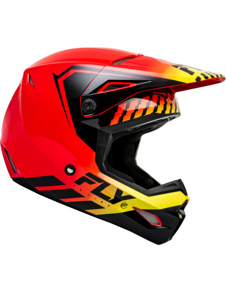 Casque cross Fly Racing 2024 Kinetic Menace - Rouge Noir