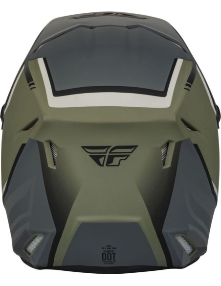 Casque cross Fly Racing Kinetic Vision - Vert Olive Mat Gris