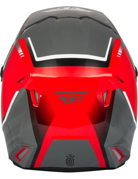 Casque cross Fly Racing Kinetic Vision - Rouge Gris