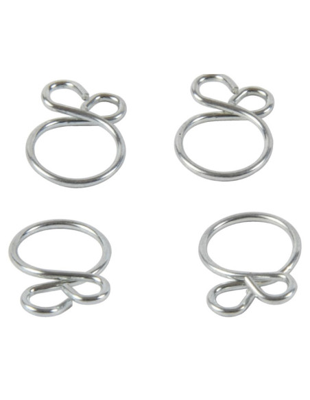 Kit 4 colliers de serrage durite FUEL STAR 9,7mm gris
