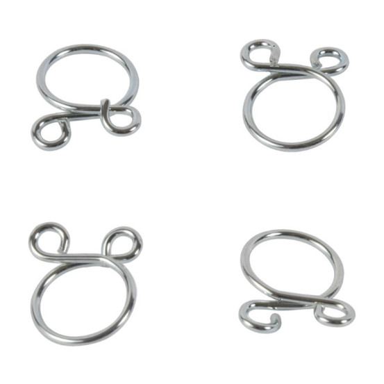 Kit 4 colliers de serrage durite FUEL STAR 9,8mm gris