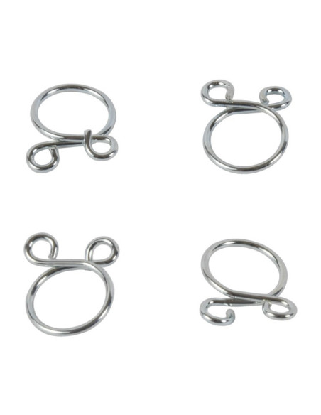Kit 4 colliers de serrage durite FUEL STAR 9,8mm gris