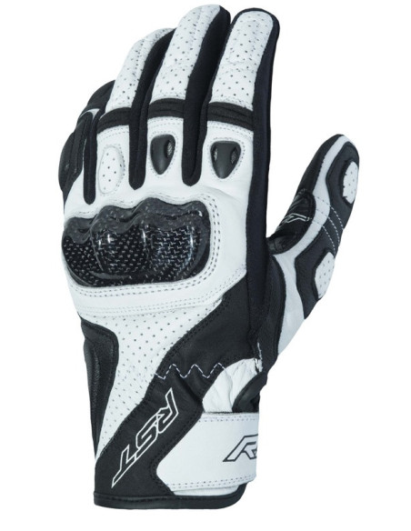 Gants moto cuir RST Stunt III - Blanc