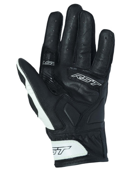 Gants moto cuir RST Stunt III - Blanc