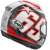 Casque intégral ARAI RX-7V EVO HAY RESET - Noir Blanc Rouge 2