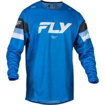 Maillot cross Fly Racing 2024 Kinetic Prix - Bleu Clair Charcoal Blanc