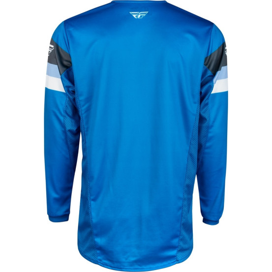 Maillot cross Fly Racing 2024 Kinetic Prix - Bleu Clair Charcoal Blanc