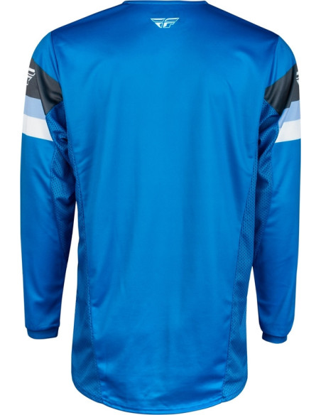 Maillot cross Fly Racing 2024 Kinetic Prix - Bleu Clair Charcoal Blanc