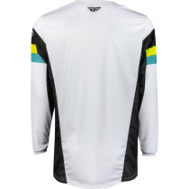 Maillot cross Fly Racing 2024 Kinetic Prix - Blanc Noir Jaune Fluo 2