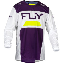 Maillot cross Fly Racing 2024 Kinetic Reload - Violet Blanc Jaune Fluo