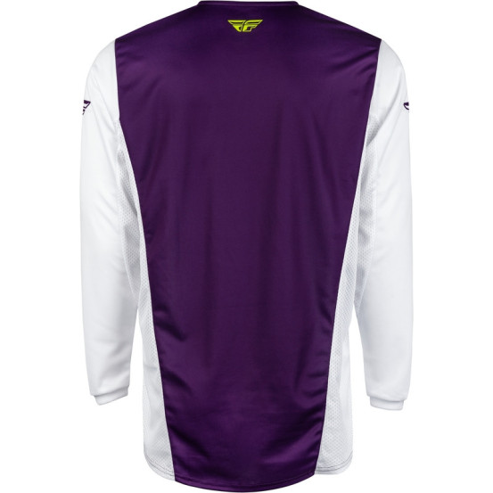 Maillot cross Fly Racing 2024 Kinetic Reload - Violet Blanc Jaune Fluo