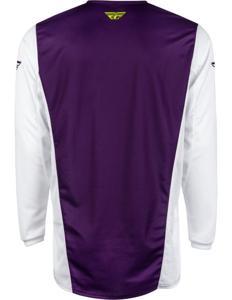 Maillot cross Fly Racing 2024 Kinetic Reload - Violet Blanc Jaune Fluo