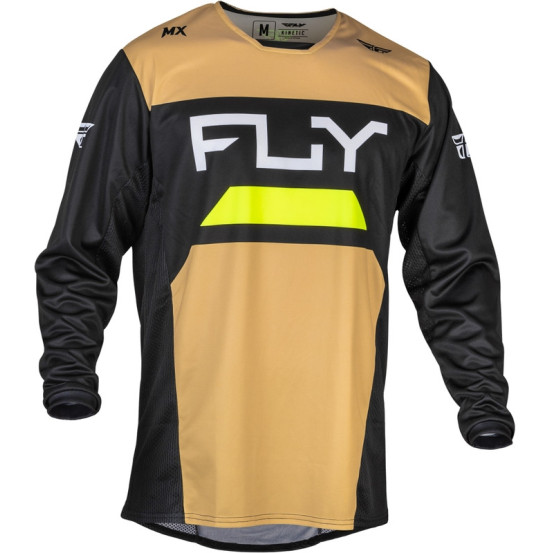 Maillot cross Fly Racing 2024 Kinetic Reload - Kaki Noir Jaune Fluo