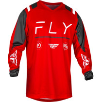 Maillot cross Fly Racing 2024 F-16 - Rouge Charcoal Blanc