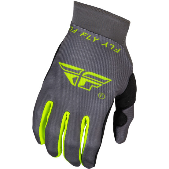 Gants cross Fly Racing 2024 Pro Lite - Charcoal Jaune Fluo