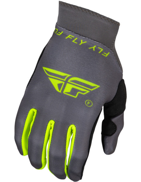 Gants cross Fly Racing 2024 Pro Lite - Charcoal Jaune Fluo