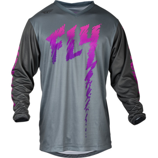 Maillot cross enfant Fly Racing 2024 F-16 - Gris Charcoal Rose