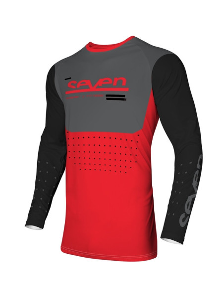 Maillot cross Seven 24.1 Vox Aperture - Rouge fluo