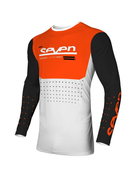Maillot cross enfant Seven 24.1 Vox Aperture - Blanc Orange