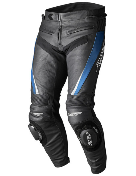Pantalon route cuir RST TracTech Evo 5 CE Bleu Noir Blanc