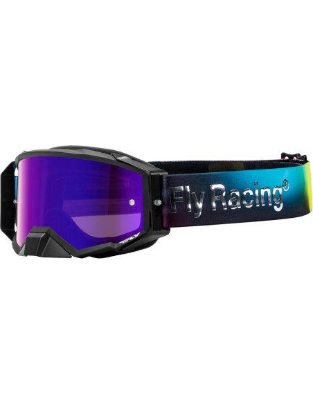 Masque cross Fly Racing 2024 Zone Pro Elite Legacy - Fuschia Bleu Jaune Fluo