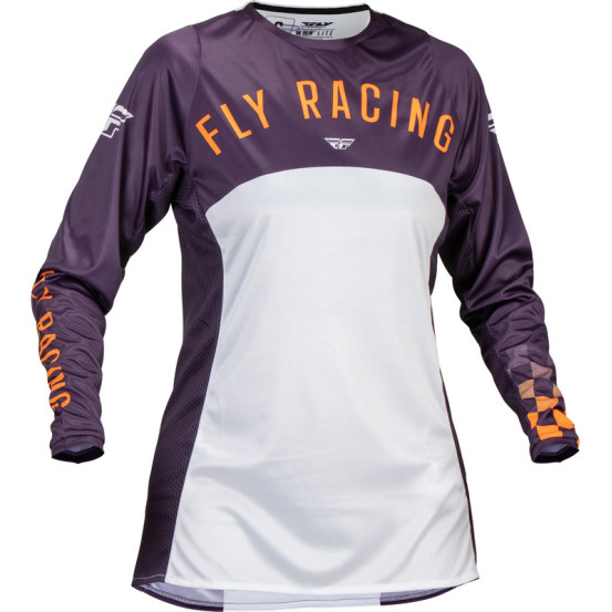 Maillot cross femme Fly Racing 2024 Lite - Violet Blanc Corail Fluo