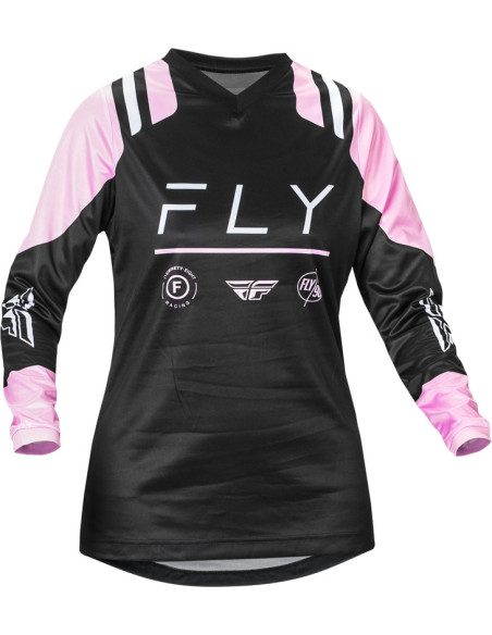 Maillot cross femme Fly Racing 2024 F-16 Artic - Noir Lavande