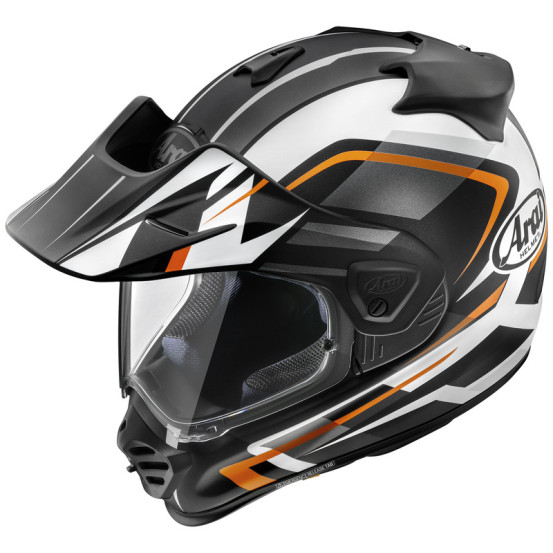 Casque intégral ARAI TOUR-X5 Discovery - Orange Noir Blanc