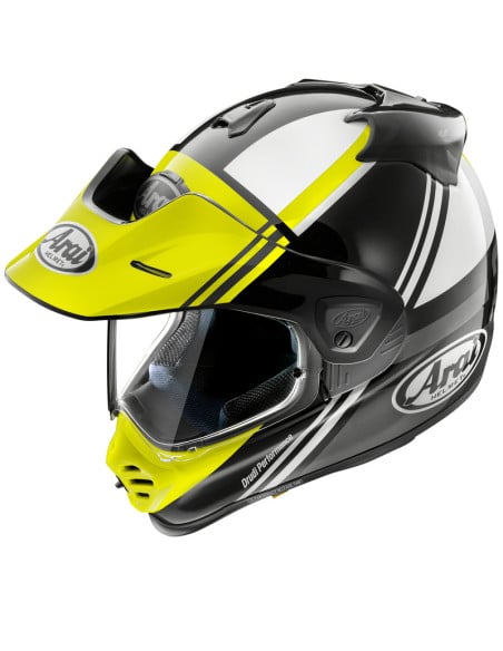 Casque intégral ARAI TOUR-X5 Cosmic - Jaune Fluo Blanc Noir
