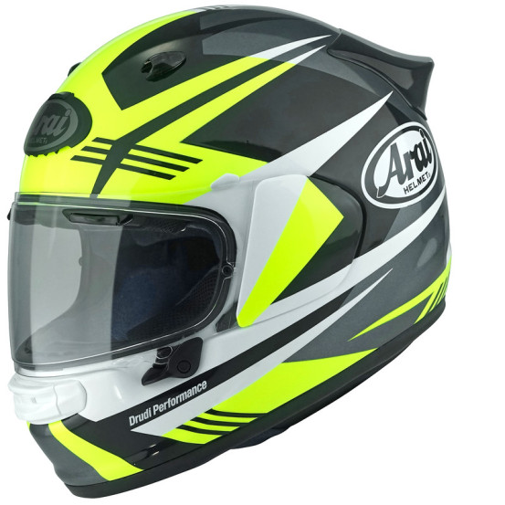 Casque intégral ARAI Quantic Mark Jaune Blanc Noir