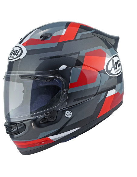 Casque intégral ARAI Quantic Abstract Rouge Gris Noir 53/54 - XS