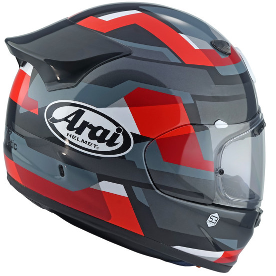Casque intégral ARAI Quantic Abstract Rouge Gris Noir 53/54 - XS