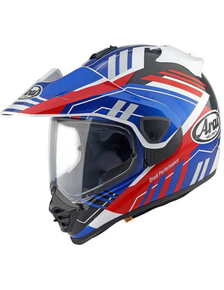 Casque intégral ARAI TOUR-X5 Trail - Bleu Blanc Rouge