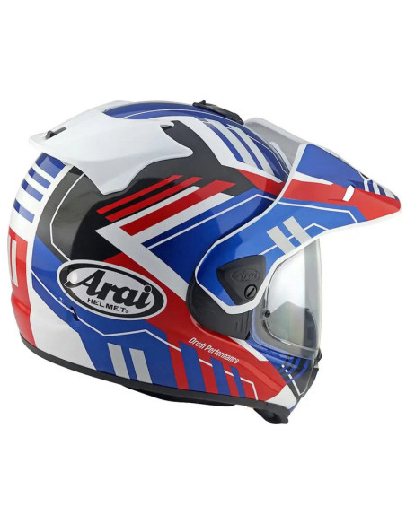 Casque intégral ARAI TOUR-X5 Trail - Bleu Blanc Rouge
