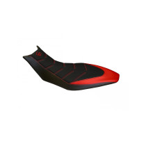 Housse de selle modèle Confort rouge TAPPEZZERIA - Avec logo brodé - APRILIA DORSODURO 750 - 900 - 1200 2010-20