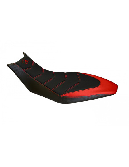 Housse de selle modèle Confort rouge TAPPEZZERIA - Avec logo brodé - APRILIA DORSODURO 750 - 900 - 1200 2010-20