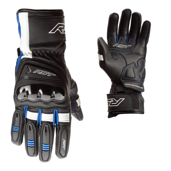 Gants moto cuir RST Pilot - Bleu