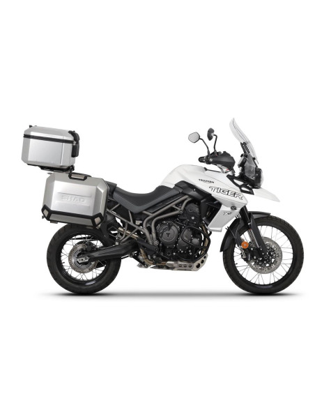 Pack bagagerie complet SHAD Triumph Tiger 800 XC / XR / XRX 2011-2024 Terra Aluminium