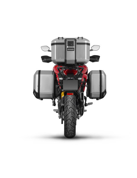 Pack bagagerie complet SHAD Ducati Multistrada 950 / 950 S 2017-2024 / 1200 / Enduro 2016-2024 / 1260 2018-2024 Terra Aluminium