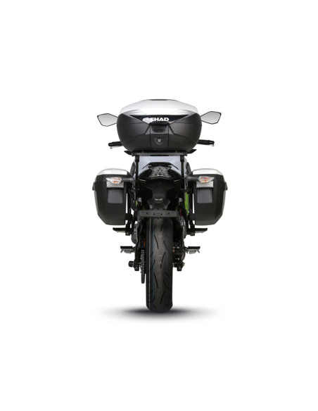 Pack bagagerie complet SHAD Kawasaki Z 650 2017-2025 / 650 Ninja 2017-2025 Blanc (contance moyenne)