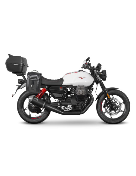 Pack bagagerie complet SHAD Moto Guzzi 850 V7 Stone / Corsa / Ten / Special Edition 2023-2025 Cafe Racer Noir