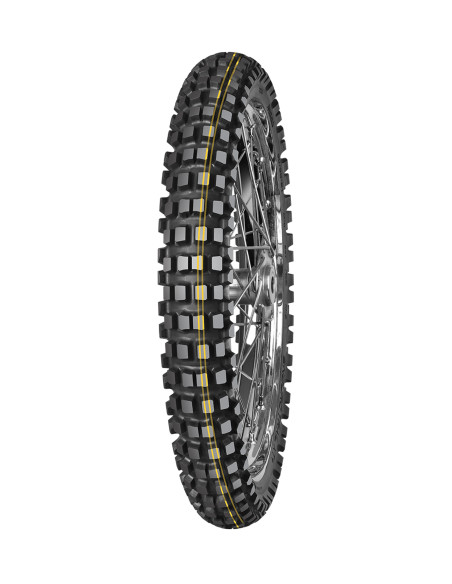 Pneu avant MITAS ENDURO TRAIL XT+ DAKAR - 120/70B19 60H TL/TT M+S Jaune Jaune