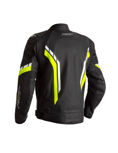 Veste cuir RST Axis - Noir Jaune Fluo