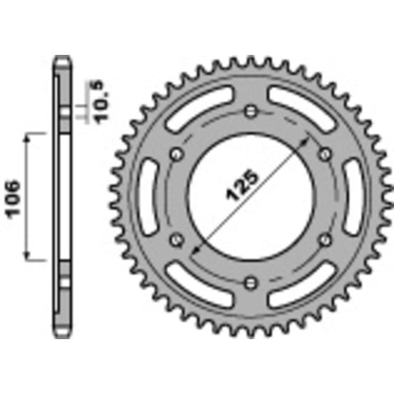 Couronne Acier PBR 675 Daytona/Street triple R/800 Tiger