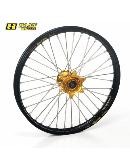 Roue avant complète HAAN WHEELS (21x1,60) KAWASAKI jante noire, moyeu